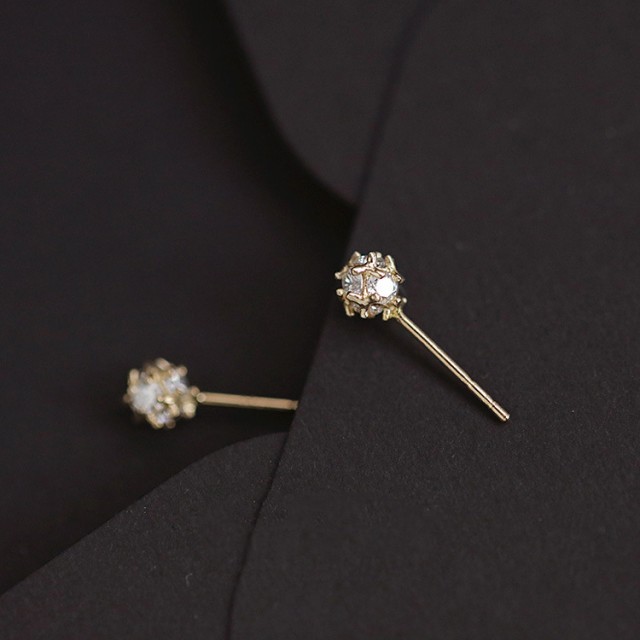 ピアス 18K レディース 小さめ アレルギー対応 ゴールド